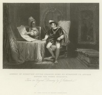 Albert of Geierstein Citing Charles, Duke of Burgundy to Appear Before the Vehme Gerichte by George Cattermole